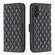 Samsung Galaxy A16 5G Diamond Lattice Wallet Flip Leather Phone Case - Black