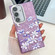 Samsung Galaxy A16 5G Electroplating Flowers Plants Texture TPU Phone Case - Lilac Flowers FL16
