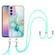 Samsung Galaxy A16 5G Electroplating Marble Dual-side IMD Phone Case with Lanyard - Green 003