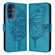 Samsung Galaxy A16 5G Embossed Butterfly Leather Phone Case - Blue