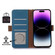 Samsung Galaxy A16 5G Genuine Leather Magnetic RFID Leather Phone Case - Blue