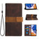 Samsung Galaxy A16 5G Grid Stitching Leather Phone Case with Lanyard - Brown