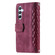 Samsung Galaxy A16 5G Grid Texture Zipper Leather Phone Case with Lanyard - Wine Red