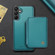 Samsung Galaxy A16 5G JEEHOOD J05 Business Magnetic Style RFID Leather Phone Case - Blue Green
