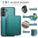Samsung Galaxy A16 5G JEEHOOD J05 Business Magnetic Style RFID Leather Phone Case - Blue Green