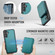 Samsung Galaxy A16 5G JEEHOOD J05 Business Magnetic Style RFID Leather Phone Case - Blue Green