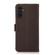 Samsung Galaxy A16 5G KHAZNEH Side-Magnetic Litchi Genuine Leather RFID Phone Case - Brown