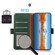 Samsung Galaxy A16 5G KHAZNEH Side-Magnetic Litchi Genuine Leather RFID Phone Case - Green