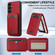 Samsung Galaxy A16 5G LC.IMEEKE L3 Series Detachable RFID Card Bag Magsafe Phone Case - Red