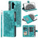 Samsung Galaxy A16 5G Multi-Card Totem Zipper Leather Phone Case - Green