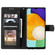 Samsung Galaxy A16 5G Nail Skin Feel Stitching Calf Texture Leather Phone Case - Black