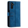 Samsung Galaxy A16 5G Nine Card Zipper Bag Leather Phone Case with Lanyard - Blue