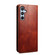 Samsung Galaxy A16 5G Oil Wax Crazy Horse Texture Leather Phone Case - Brown