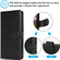 Samsung Galaxy A16 5G Peony Flowers Imprint Leather Phone Case - Black