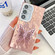 Samsung Galaxy A16 5G Plating Glitter Texture Butterfly Holder TPU Phone Case with Lens Film - Pink Wrinkles