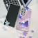 Samsung Galaxy A16 5G Plating Texture Butterfly Wristband TPU Phone Case with Glitter Lens Film - Purple Butterflies HU4