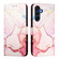 Samsung Galaxy A16 5G PT003 Marble Pattern Flip Leather Phone Case - Rose Gold