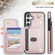 Samsung Galaxy A16 5G Rhombic Dual Buckle Card Slots Phone Case with Lanyard - Rose Gold Samsung Galaxy A16 5G Rhombic Dual Buckle Card Slots Phone Case with Lanyard - Rose Gold
