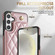 Samsung Galaxy A16 5G Rhombic Dual Buckle Card Slots Phone Case with Lanyard - Rose Gold Samsung Galaxy A16 5G Rhombic Dual Buckle Card Slots Phone Case with Lanyard - Rose Gold