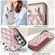 Samsung Galaxy A16 5G Rhombic Dual Buckle Card Slots Phone Case with Lanyard - Rose Gold Samsung Galaxy A16 5G Rhombic Dual Buckle Card Slots Phone Case with Lanyard - Rose Gold