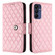 Samsung Galaxy A16 5G Rhombic Texture Flip Leather Phone Case with Lanyard - Pink