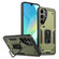 Samsung Galaxy A16 5G Ring Holder PC Hybrid TPU Phone Case - Olive Green