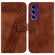 Samsung Galaxy A16 5G Seven-shaped Embossed Leather Phone Case - Brown