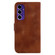 Samsung Galaxy A16 5G Seven-shaped Embossed Leather Phone Case - Brown