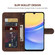 Samsung Galaxy A16 5G Skin Feel Geometric Lines Leather Phone Case - Brown