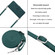 Samsung Galaxy A16 5G Skin Feel Heart Embossed Leather Phone Case with Long Lanyard - Green