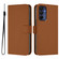 Samsung Galaxy A16 5G Skin Feel Solid Color Leather Phone Case with Lanyard - Brown
