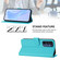 Samsung Galaxy A16 5G Skin Feel Solid Color Leather Phone Case with Lanyard - Lake Blue Samsung Galaxy A16 5G Skin Feel Solid Color Leather Phone Case with Lanyard - Lake Blue