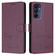 Samsung Galaxy A16 5G Smile Embossing RFID Leather Phone Case - Violet
