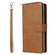 Samsung Galaxy S25 Ultra 5G 9-Card Slots Zipper Wallet Bag Leather Phone Case - Brown