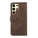 Samsung Galaxy S25 Ultra 5G ABEEL Color Block Magnetic RFID Leather Phone Case - Brown-Blue