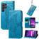 Samsung Galaxy S25 Ultra 5G Butterfly Love Flower Embossed Leather Phone Case - Blue
