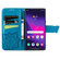 Samsung Galaxy S25 Ultra 5G Butterfly Love Flower Embossed Leather Phone Case - Blue