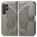Samsung Galaxy S25 Ultra 5G Butterfly Love Flower Embossed Leather Phone Case - Gray