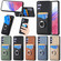 Samsung Galaxy S25 Ultra 5G Carbon Fiber Card Wallet Ring Phone Case - Khaki