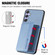 Samsung Galaxy S25 Ultra 5G Carbon Fiber Magnetic Card Wallet RFID Blocking Phone Case - Blue Samsung Galaxy S25 Ultra 5G Carbon Fiber Magnetic Card Wallet RFID Blocking Phone Case - Blue