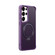 Samsung Galaxy S25 Ultra 5G Carbon Fiber Texture 360 MagSafe Holder Phone Case - Purple