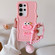 Samsung Galaxy S25 Ultra 5G Cartoon Sausage Mouth TPU Phone Case with Bead Chain - Pink