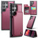 Samsung Galaxy S25 Ultra 5G CaseMe C22 Card Slots Holder RFID Anti-theft Phone Case - Red