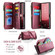 Samsung Galaxy S25 Ultra 5G CaseMe C36 Card Slots Zipper Wallet RFID Anti-theft Leather Phone Case - Red
