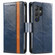 Samsung Galaxy S25 Ultra 5G CaseNeo Splicing Dual Magnetic Buckle Leather Phone Case - Blue