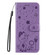 Samsung Galaxy S25 Ultra 5G Cat and Bee Embossed Flip Leather Phone Case - Purple