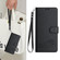 Samsung Galaxy S25 Ultra 5G Cat Rat Embossed RFID Leather Phone Case with Lanyard - Black