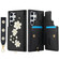 Samsung Galaxy S25 Ultra 5G Crossbody Flower Pattern Leather Phone Case - Black