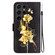Samsung Galaxy S25 Ultra 5G Crystal Texture Colored Drawing Leather Phone Case - Gold Butterfly Rose