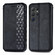 Samsung Galaxy S25 Ultra 5G Cubic Grid Pressed Magnetic Leather Phone Case - Black